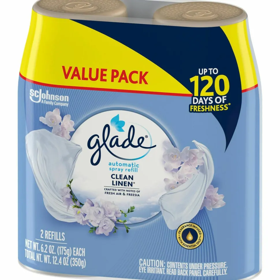 Glade Automatic Spray Refill Value Pack - 12.4 fl oz (0.4 quart) - 70 Day - Long Lasting - 2/Pack - 3 / Carton