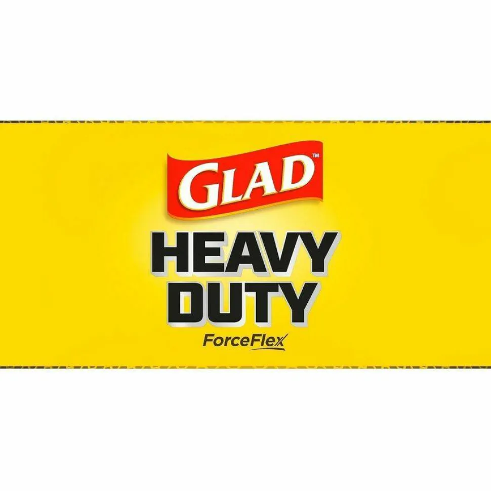 Glad ForceFlexPlus Drawstring Large Trash Bags, Large Size, 30 gal, 0.90 mil (23 Micron) Thickness, 50 Count - 78997