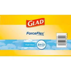 Glad ForceFlex Tall Kitchen Drawstring Trash Bags, 0.72 mil, 13 Gallon, Gain Fresh Clean, 110 Count (78554)
