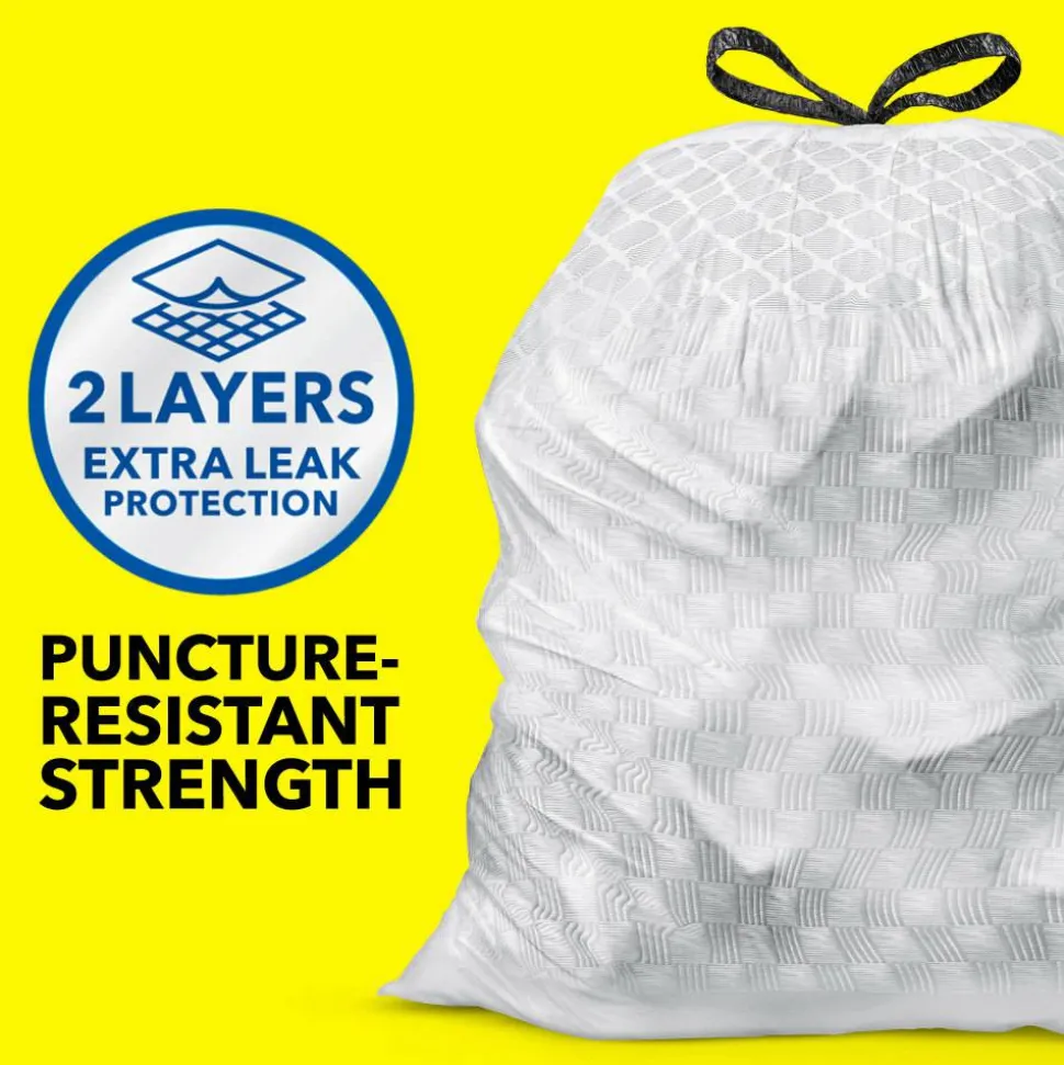 Glad ForceFlex Tall Kitchen Drawstring Trash Bags, 0.72 mil, 13 Gallon, Gain Fresh Clean, 110 Count (78554)