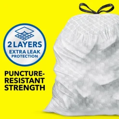 Glad ForceFlex Tall Kitchen Drawstring Trash Bags, 0.72 mil, 13 Gallon, Gain Lavender with Febreze Freshness, 110 Count