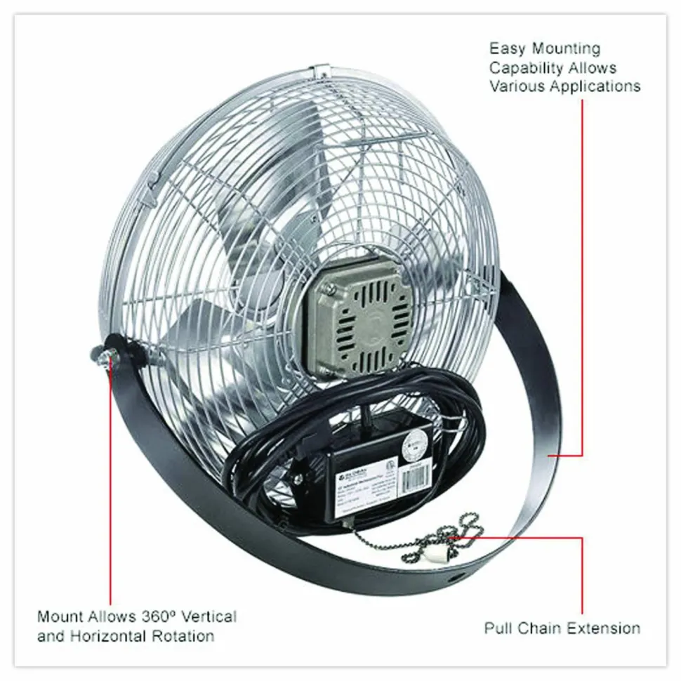 Global Industrial 18" Industrial Workstation Fan, 4,600 CFM, 1/3 hp
