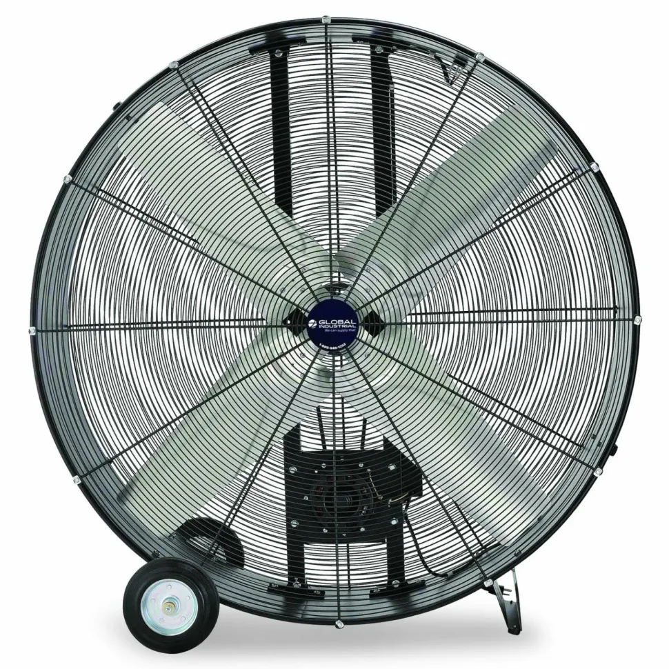 Global Industrial 48" Portable Drum Blower Fan, 2 Speeds, Black