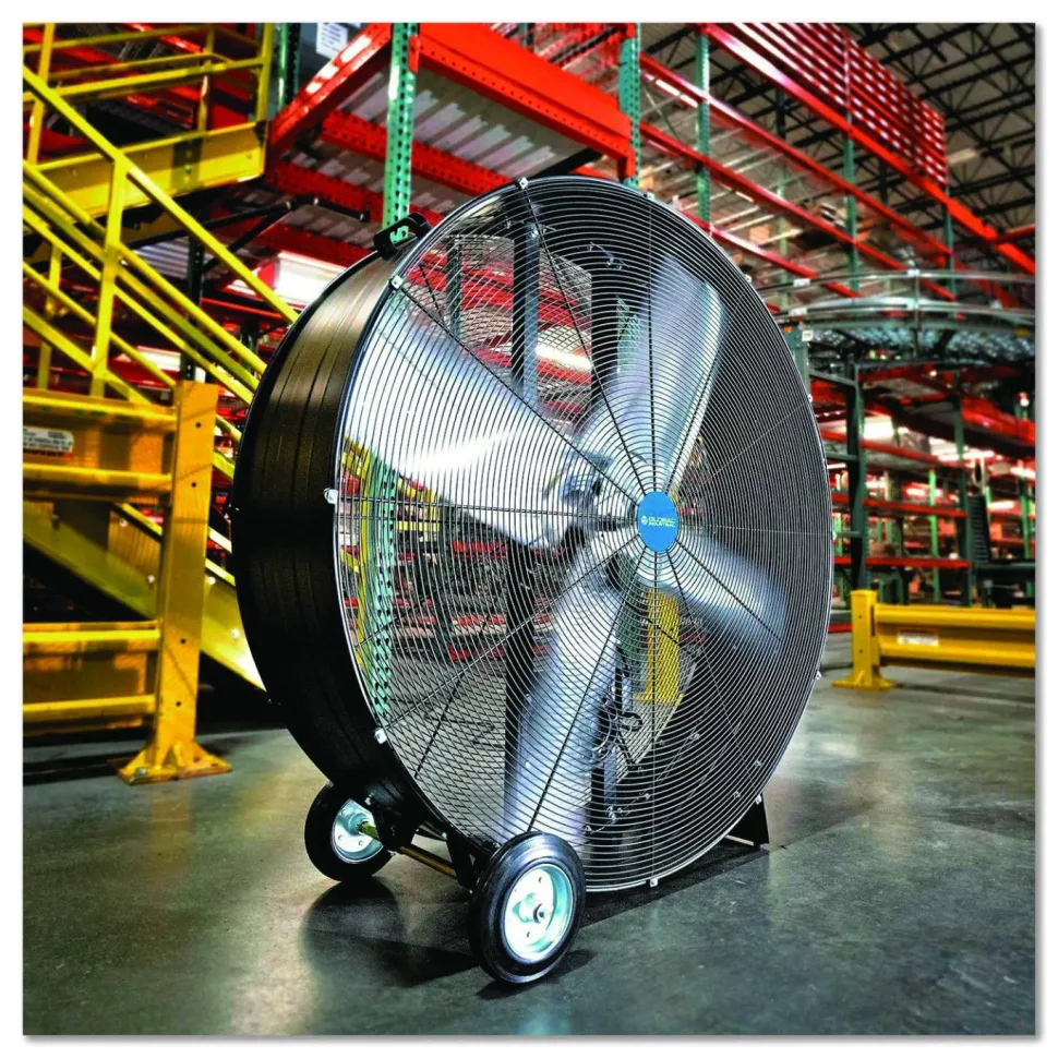 Global Industrial 48" Portable Drum Blower Fan, 2 Speeds, Black
