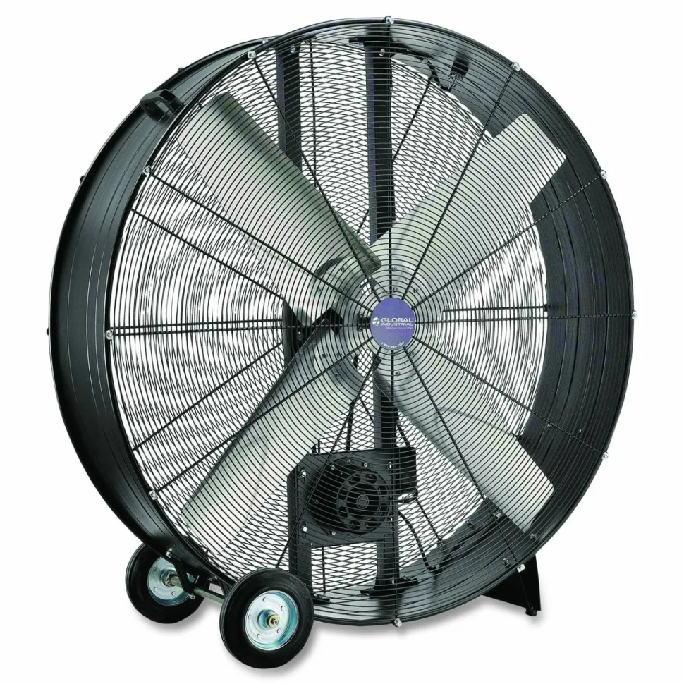 Global Industrial 48" Portable Drum Blower Fan, 2 Speeds, Black