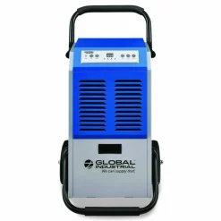 Global Industrial Commercial Dehumidifier with Humidistat, 70 pt Tank Capacity, 17 x 20.31 x 32.5, Gray