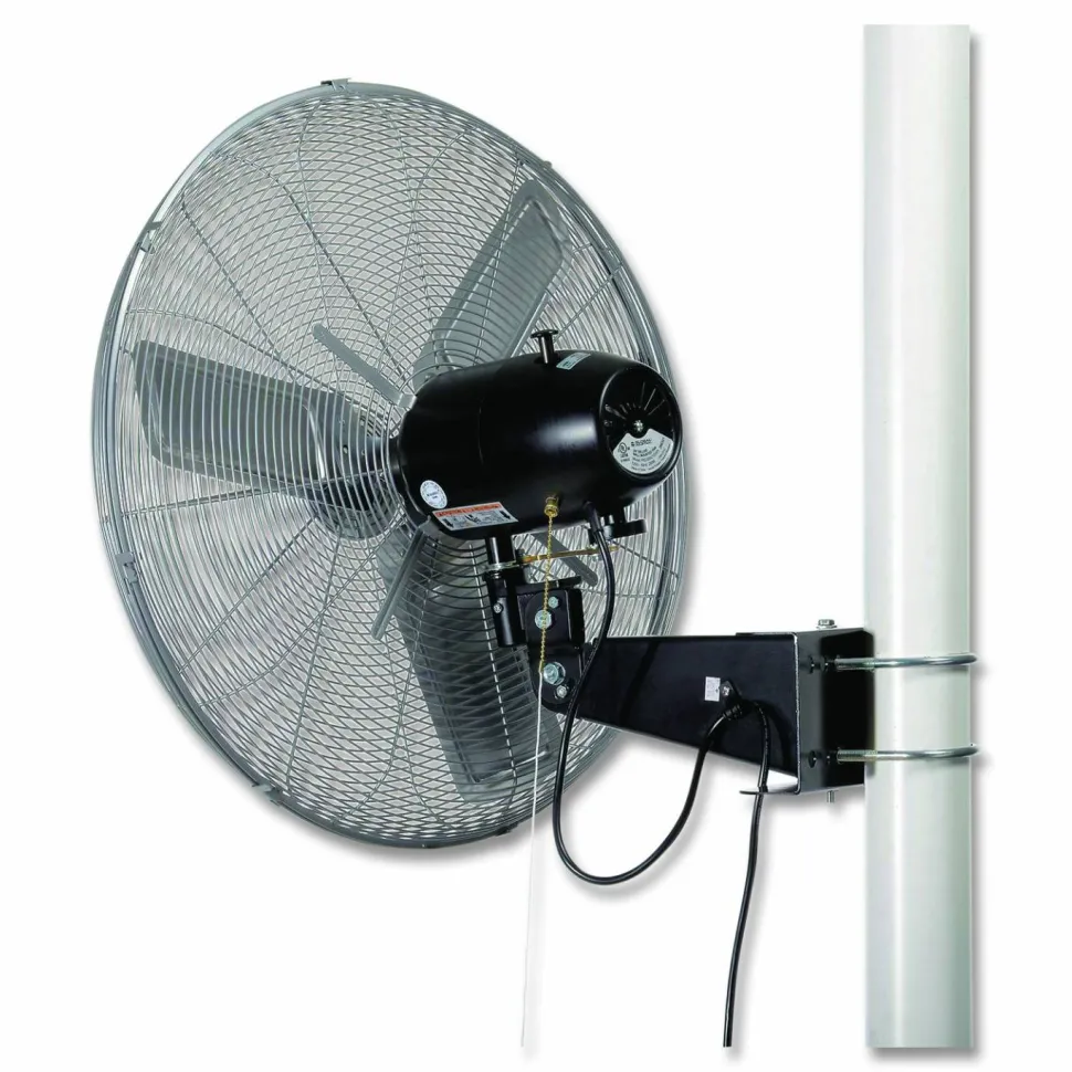 Global Industrial Deluxe Oscillating Fan, Pole or Column Mount, 24", 4,660 CFM, 1/2 hp