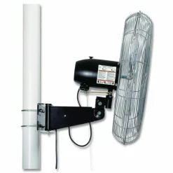 Global Industrial Deluxe Oscillating Fan, Pole or Column Mount, 24