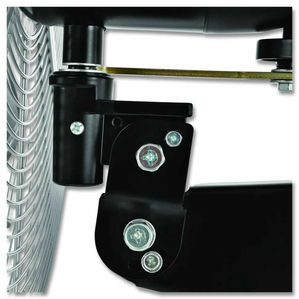 Global Industrial Deluxe Oscillating Wall Mount Fan, 24", 3 Speeds, Silver