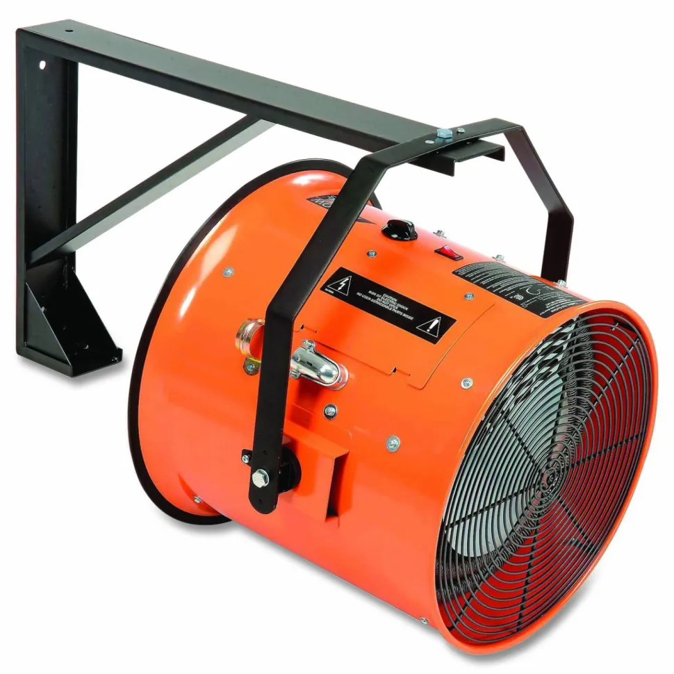 Global Industrial Electric Salamander Heater with Adjustable Thermostat 480 V, 30,000 W, 23.03 x 7.12 x 24.68, Orange