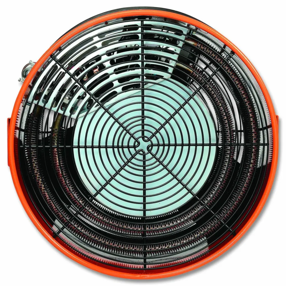 Global Industrial Electric Salamander Heater with Adjustable Thermostat 480 V, 30,000 W, 23.03 x 7.12 x 24.68, Orange