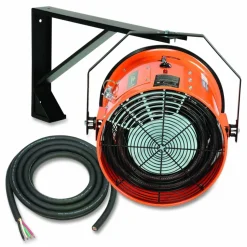 Global Industrial Electric Salamander Heater with Adjustable Thermostat, 240 V, 15,000 W, 23.03 x 34.75 x 24.68, Orange