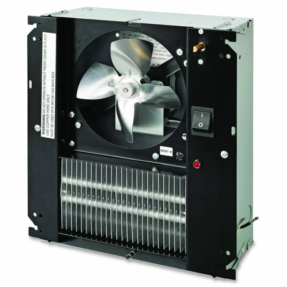 Global Industrial Fan Forced Wall Heater, Shaded Pole Motor, 2,000 W, 10.63 x 4.75 x 12.25, White