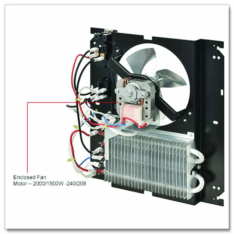Global Industrial Fan Forced Wall Heater, Shaded Pole Motor, 2,000 W, 10.63 x 4.75 x 12.25, White
