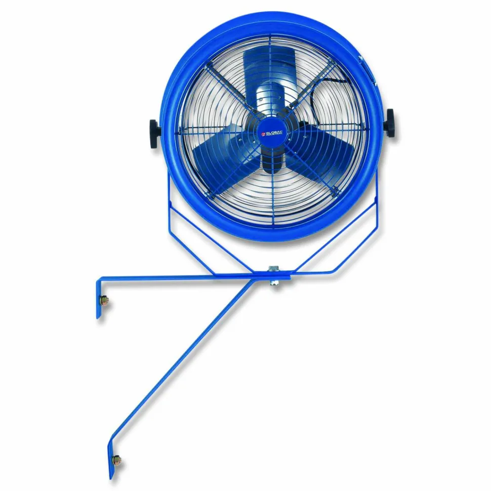 Global Industrial High Velocity Fan, Wall and Column Mount, 14", 1 Speed, Blue