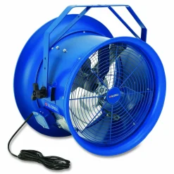 Global Industrial High Velocity Drum Fan with Yoke Mount, 18", 1 Speed, Blue