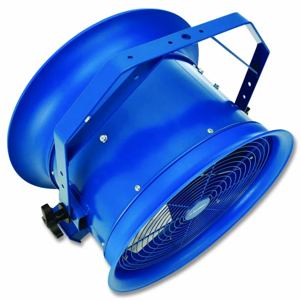 Global Industrial High Velocity Drum Fan with Yoke Mount, 18", 1 Speed, Blue