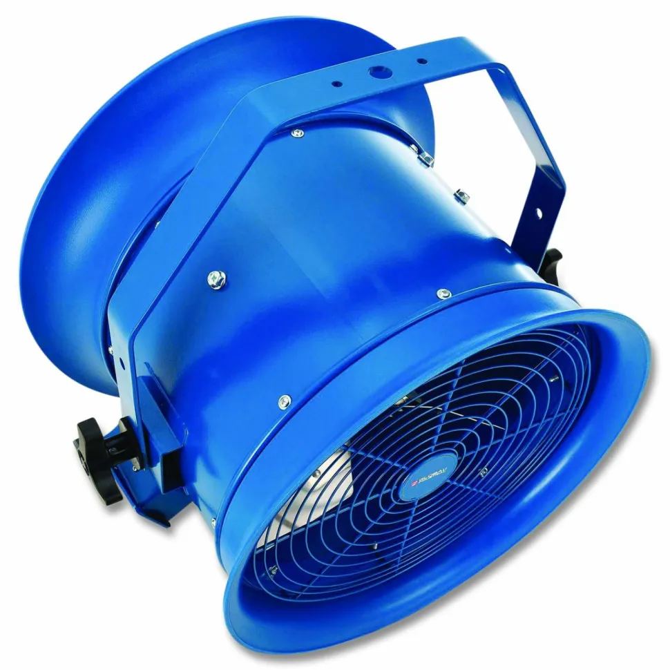 Global Industrial High Velocity Drum Fan with Yoke Mount, 14", 1 Speed, Blue