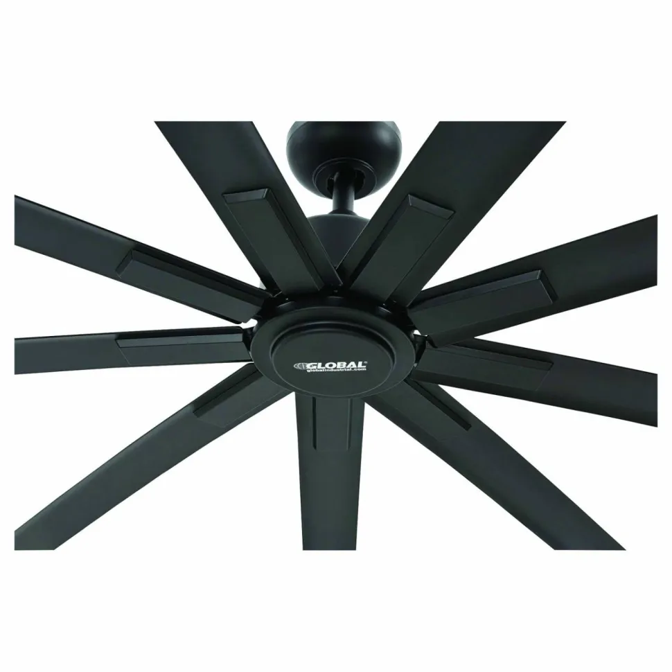 Global Industrial Industrial Ceiling Fan, 96", 6 Speeds, 10,500 CFM, Black