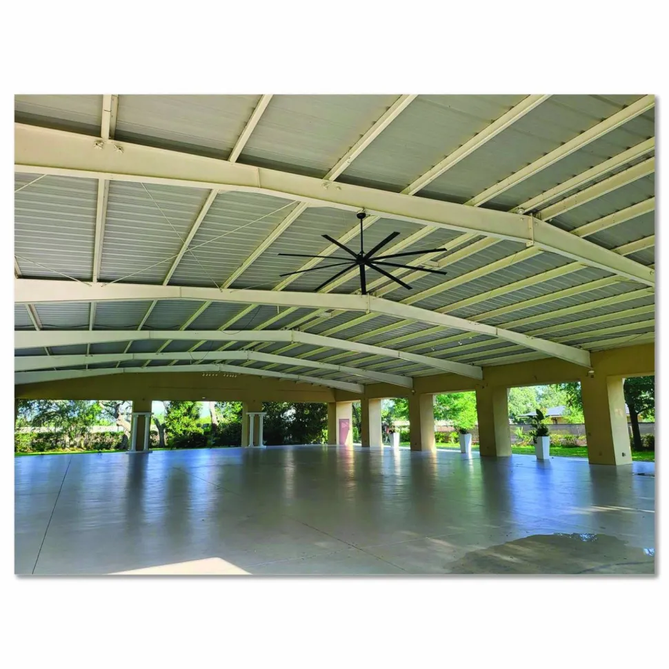 Global Industrial Industrial Ceiling Fan, 96", 6 Speeds, 10,500 CFM, Black