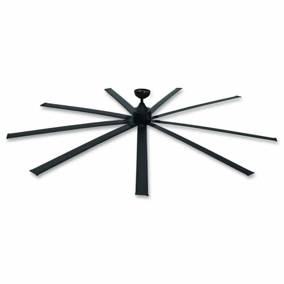Global Industrial Industrial Ceiling Fan, 96", 6 Speeds, 10,500 CFM, Black