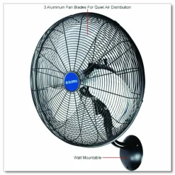 Global Industrial Industrial Wall Mounted Oscillating Fan, 18