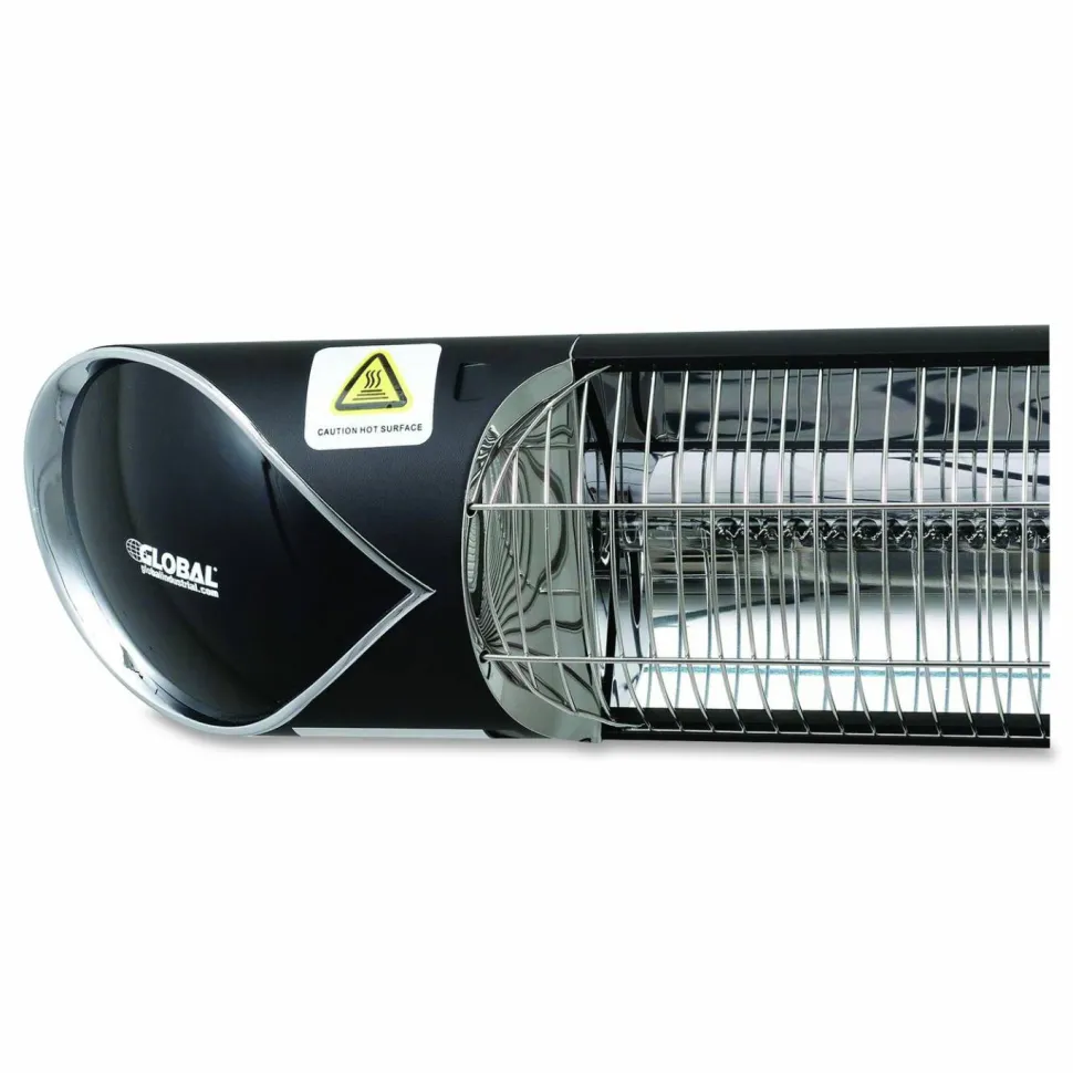 Global Industrial Infrared Patio Heater with Remote Control, 1,500 W, 35.38 x 5.13 x 3.5, Black