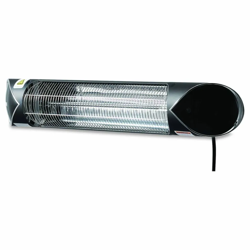 Global Industrial Infrared Patio Heater with Remote Control, 1,500 W, 35.38 x 5.13 x 3.5, Black