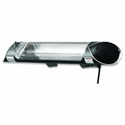 Global Industrial Infrared Patio Heater with Remote Control, 1,500 W, 35.38 x 5.13 x 3.5, Black