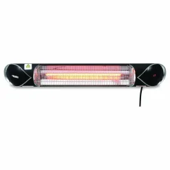 Global Industrial Infrared Patio Heater with Remote Control, 1,500 W, 35.38 x 5.13 x 3.5, Black