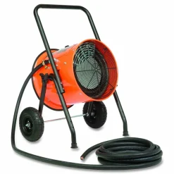 Global Industrial Portable Salamander Heater with Adjustable Thermostat, 208 V, 15,000 W, 21.59 x 28 x 38.5, Orange