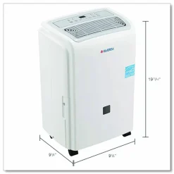 Global Industrial Portable Dehumidifier, 9.62 x 9.62 x 19.68, White