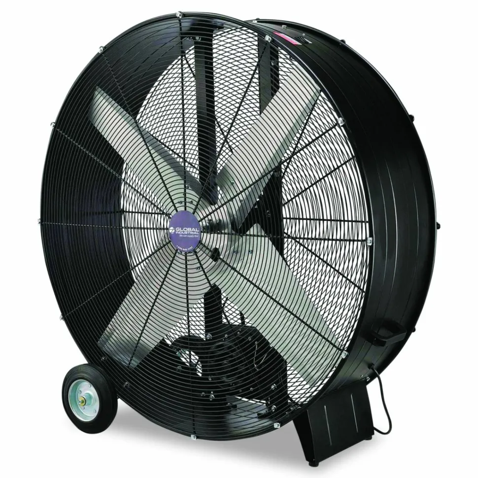 Global Industrial Portable Drum Blower Fan, 42", 2 Speeds, Black