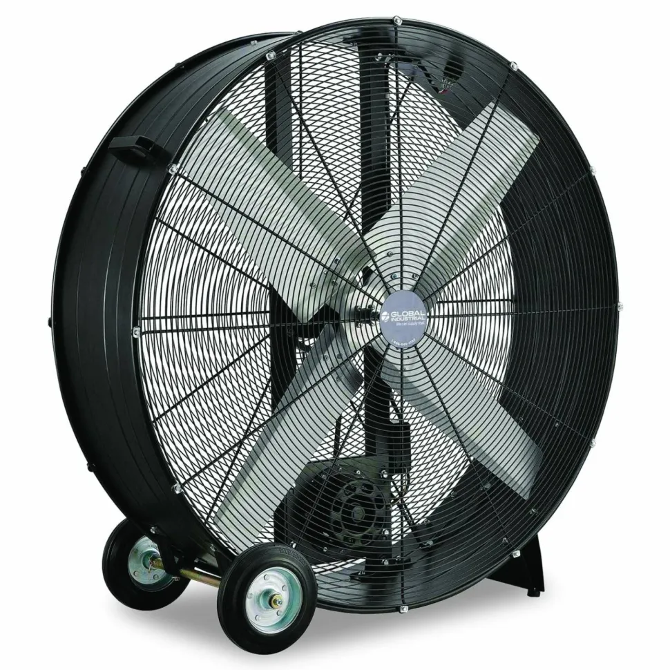 Global Industrial Portable Drum Blower Fan, 42", 2 Speeds, Black