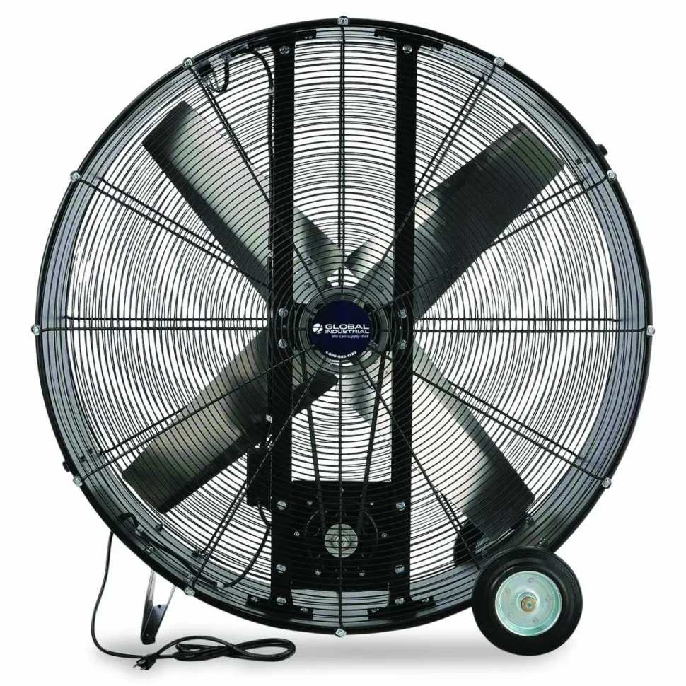 Global Industrial Portable Drum Blower Fan, 42", 2 Speeds, Black