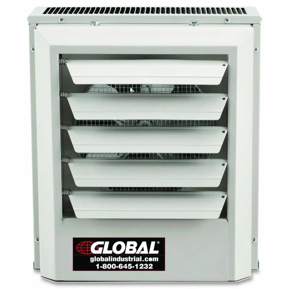 Global Industrial Unit Heater, Horizontal or Vertical Downflow, 5,000 W, 14.13 x 8.5 x 16, White