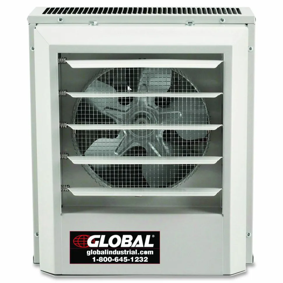 Global Industrial Unit Heater, Horizontal or Vertical Downflow, 5,000 W, 14.13 x 8.5 x 16, White