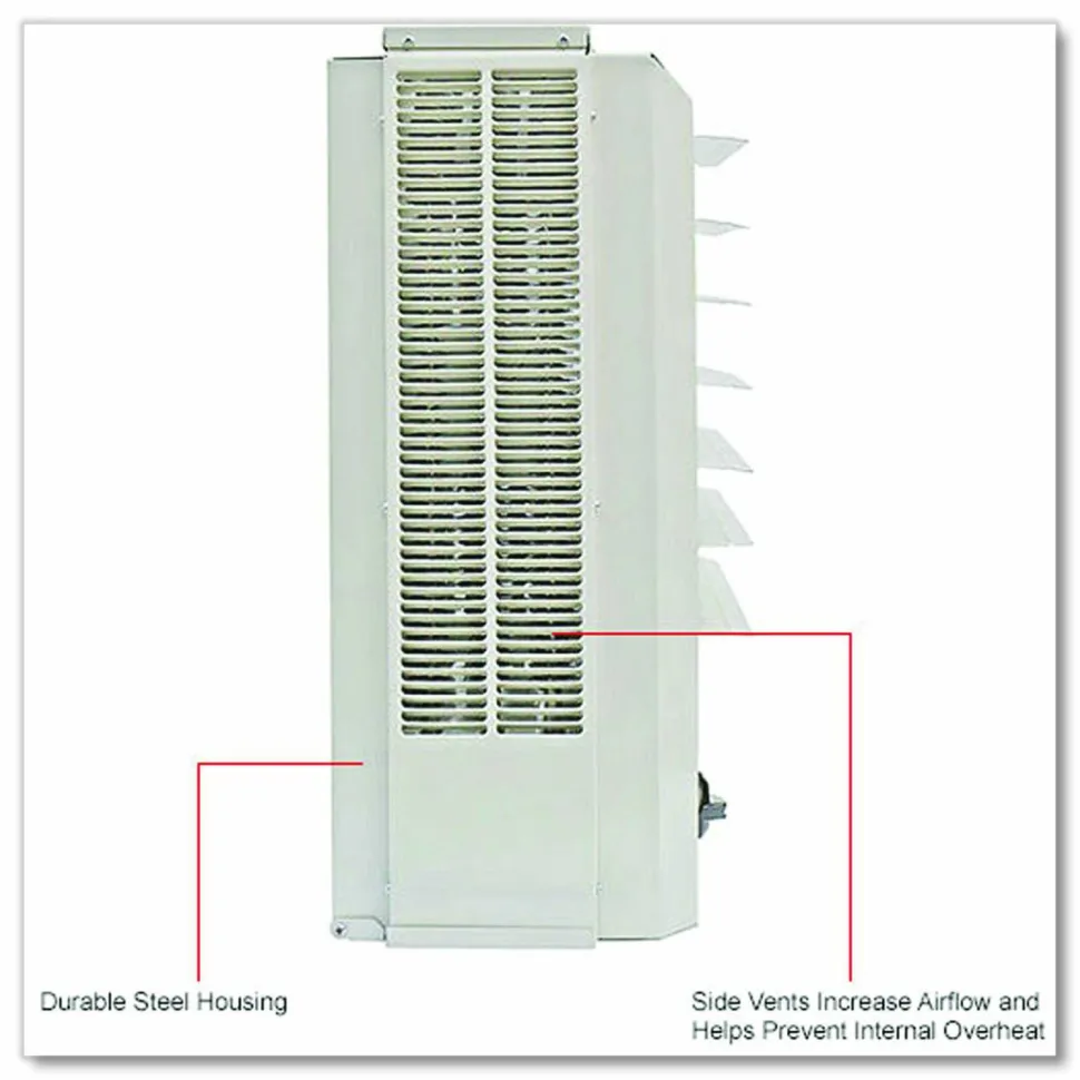Global Industrial Unit Heater Horizontal or Vertical Downflow, Multi-Watt, 7,500 W, 19 x 8.5 x 21.43, White
