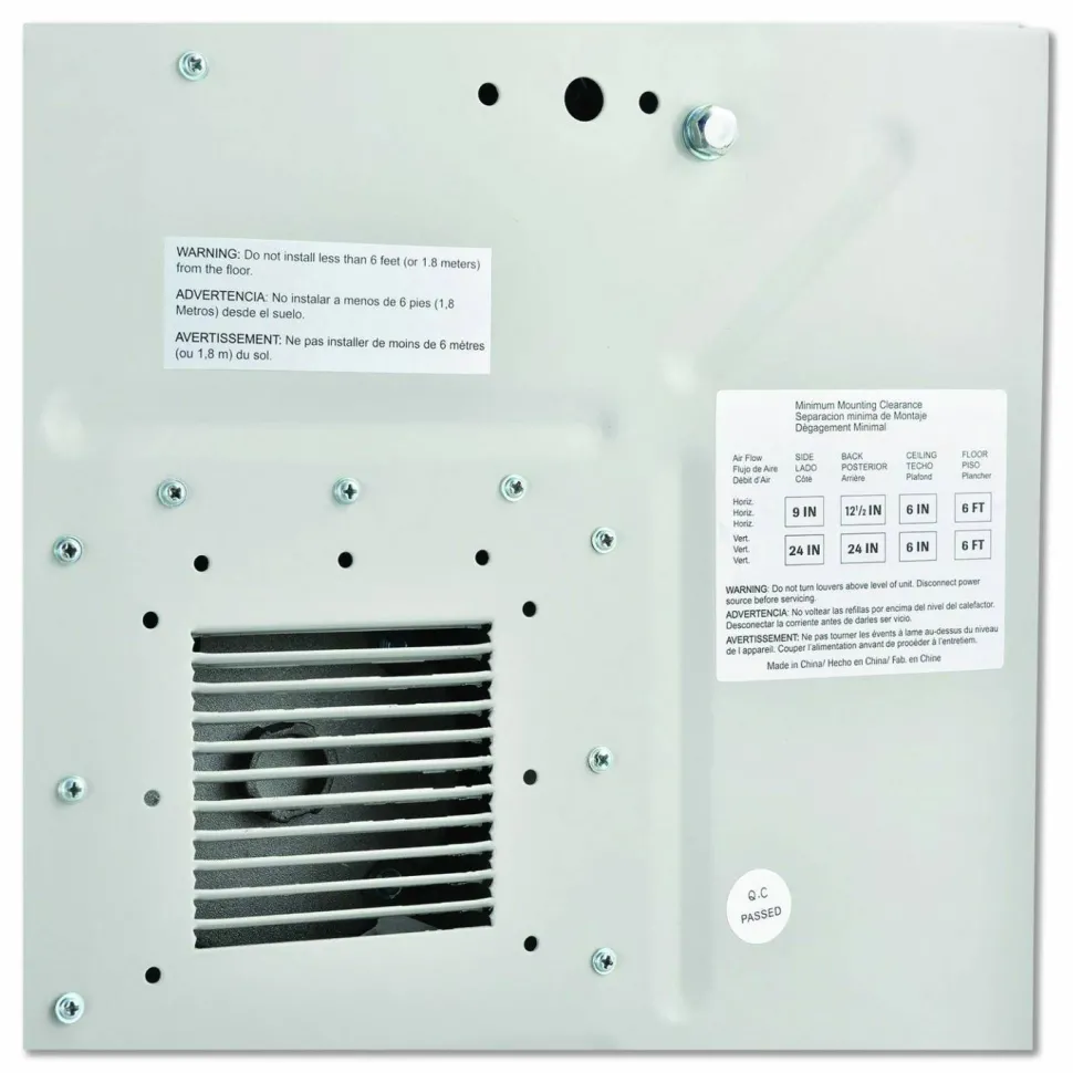 Global Industrial Unit Heater, Horizontal or Vertical Downflow, 20,000 W, 19 x 13.75 x 21.44, White