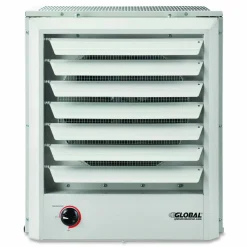 Global Industrial Unit Heater, Horizontal or Vertical Downflow, 20,000 W, 19 x 13.75 x 21.44, White