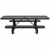 Global Industrial ADA Compliant Expanded Steel Picnic Table, Rectangular, 96 x 60 x 29.5, Black Top and Base