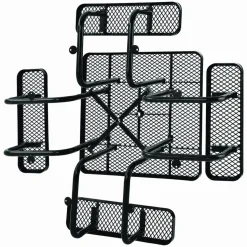 Global Industrial Expanded Steel Picnic Table, Square, 81 x 81 x 29.5, Black Top, Black Base/Legs