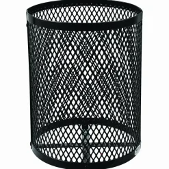 Global Industrial Outdoor Diamond Industrial Steel Trash Can, 36 gal, Black