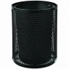 Global Industrial Outdoor Diamond Steel Trash Can, 36 gal, Black