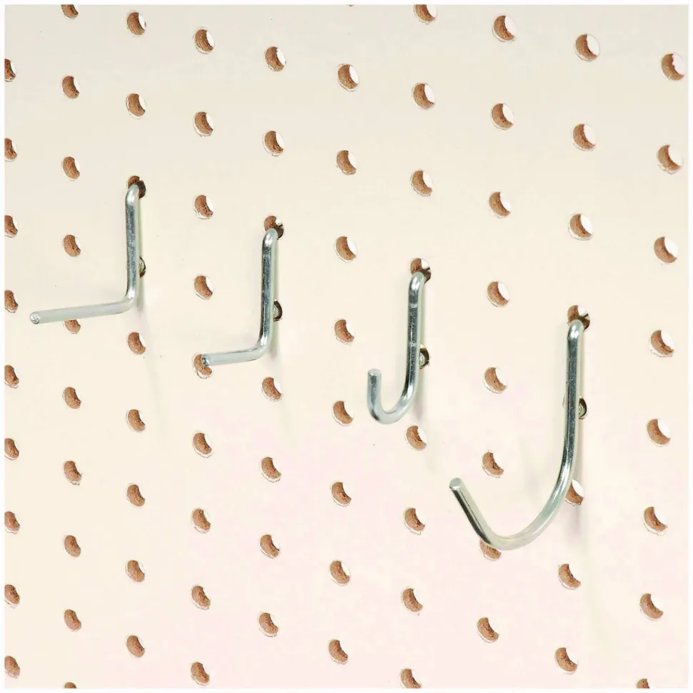 Global Industrial Pegboard Hooks, 30-Piece Assorted Hooks, Steel