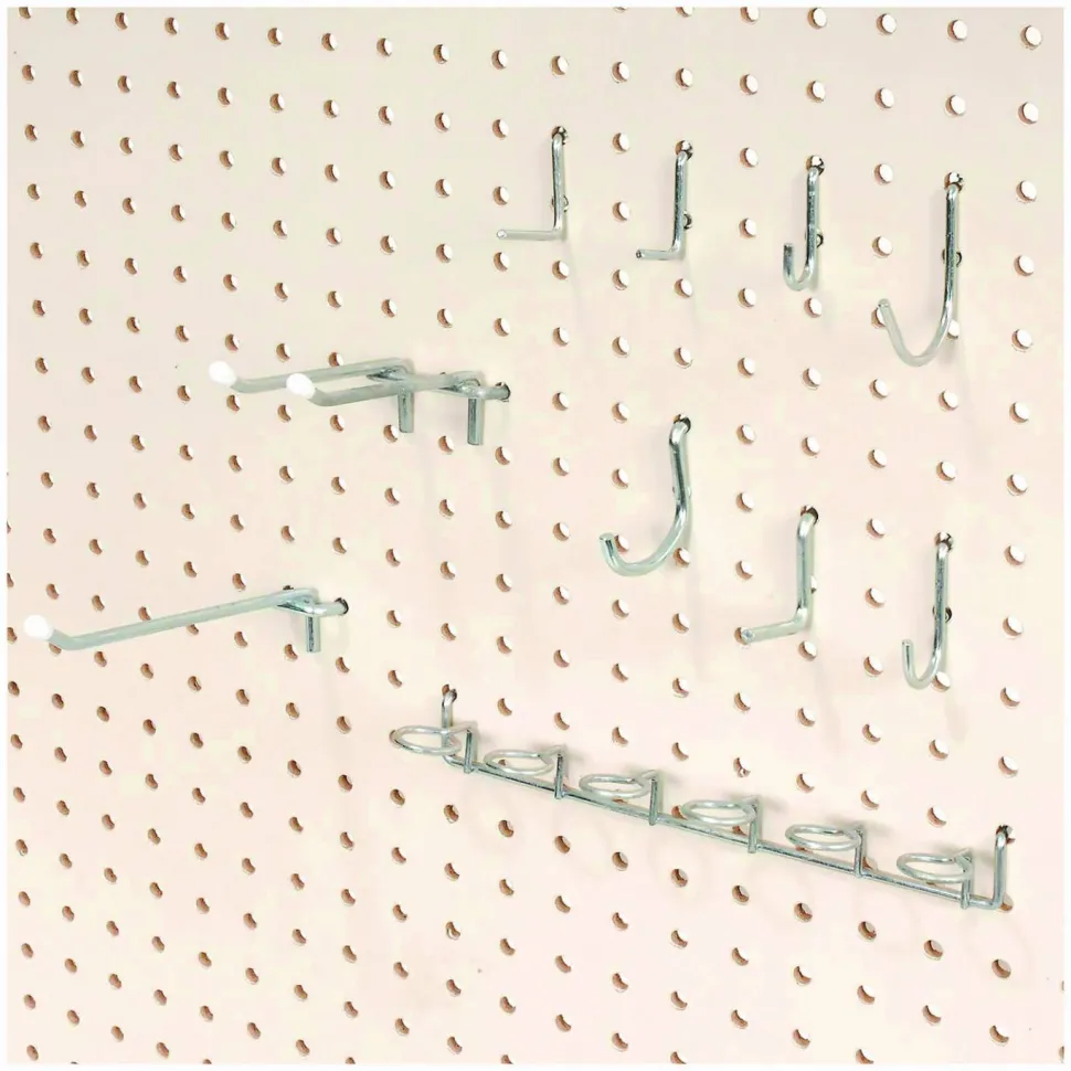 Global Industrial Pegboard Hooks, 30-Piece Assorted Hooks, Steel