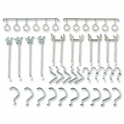 Global Industrial Pegboard Hooks, 30-Piece Assorted Hooks, Steel