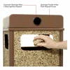 Global Industrial Stone Panel All Weather Trash Receptacle Urn, 12 gal, Steel, Brown
