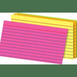 Glow Index Cards, 3" x 5", Assorted Colors, Pack Of 300