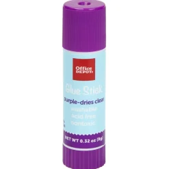 Glue Sticks, 0.32 Oz, Purple, Pack Of 4 Glue Sticks